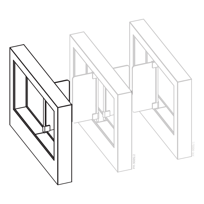 Mecanizado ARGUSA® PM-900S/1 en AISI 304//ARGUSA® PM-900S/1 Motor-Driven Swing Gate (AISI 304)