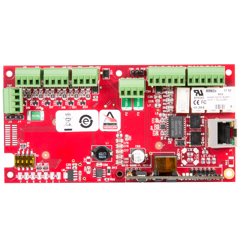 Controlador de Acceso Doble HID® Mercury™ MR-62E (PoE)//HID® Mercury™  MR-62E Double Access Controller (PoE)