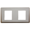 Marco Embellecedor Dual XPR® DINFP2H Plata - Horizontal//XPR® DINFP2H Dual Trim Frame - Silver - Horizontal