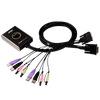 Conmutador KVM ATEN™ USB DVI/Audio de 2 Puertos con Cable//2-Port USB DVI/Audio Cable KVM ATEN™ Switch