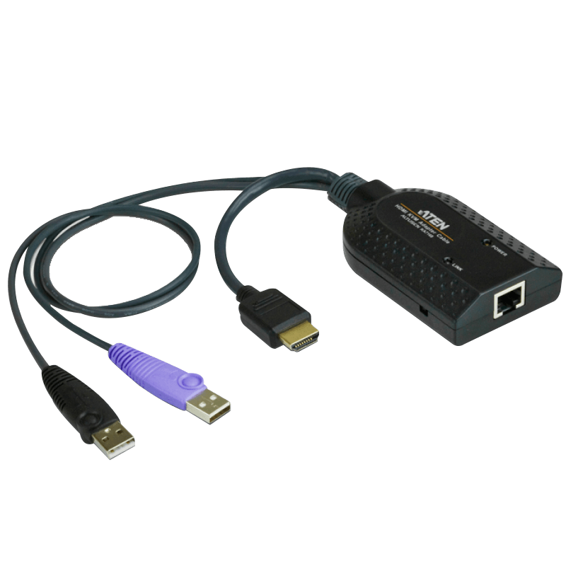 Adaptador KVM Multimedia Virtual HDMI USB con Compatibilidad para Tarjetas Inteligentes ATEN™ KA7168//ATEN™ KA7168 USB HDMI Virtual Media KVM Adapter with Smart Card Support