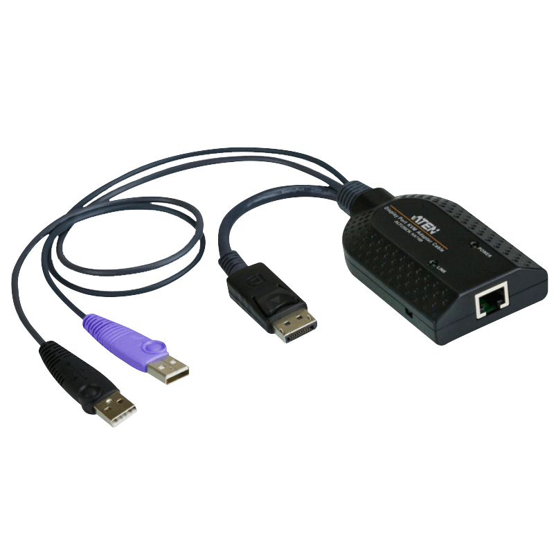 Adaptador KVM Multimedia Virtual DisplayPort USB con Compatibilidad para Tarjetas Inteligentes ATEN™ KA7169//ATEN™ KA7169 USB DisplayPort Virtual Media KVM Adapter with Smart Card Support