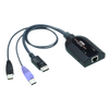 Adaptador KVM DisplayPort USB Compatible Smart Card con Virtual Media y desembebedor de Audio ATEN™ KA7189//ATEN™ KA7189 USB DisplayPort Virtual Media KVM Adapter (Support Smart Card Reader and Audio De-Embedder)