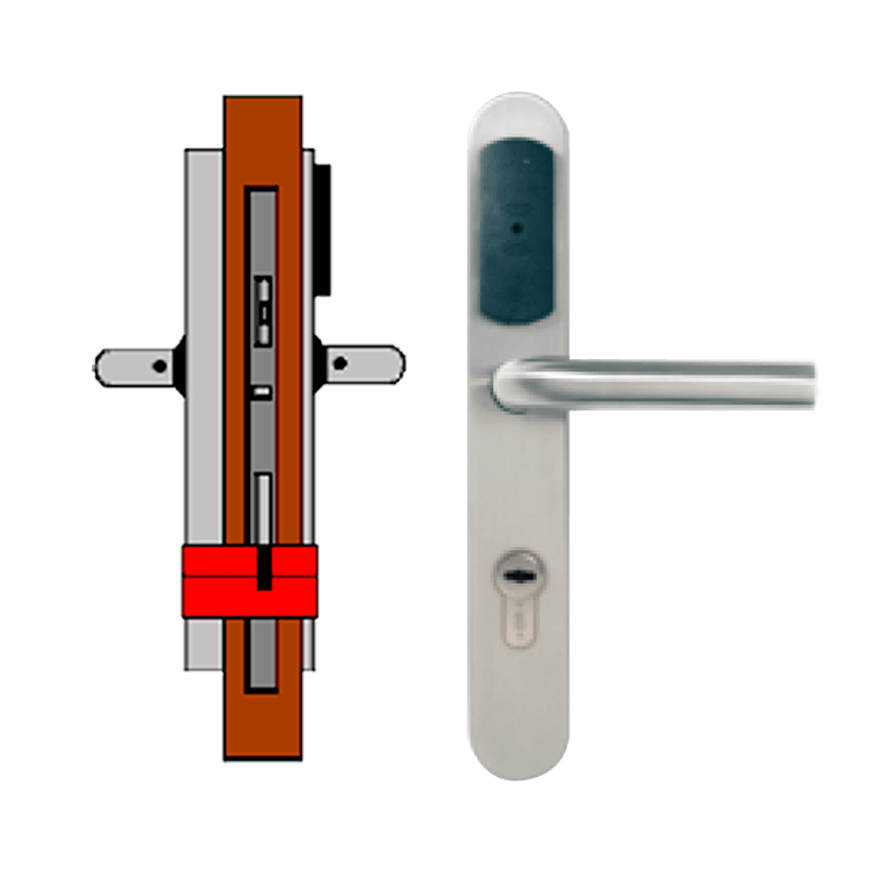 Manilla Wireless ON-LINE TESA® SMARTair™ L3V sin Privacidad//Wireless ON-LINE TESA® SMARTair™ Escutcheon L3V without Privacy