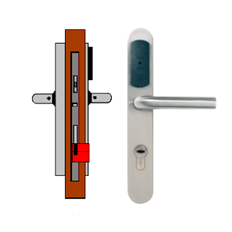 Manilla Wireless ON-LINE TESA® SMARTair™ L2V sin Privacidad (IP55)//Wireless ON-LINE TESA® SMARTair™ Escutcheon L2V without Privacy (IP55)