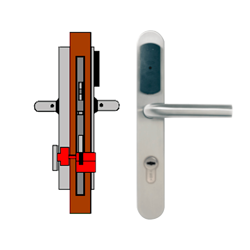 Manilla Wireless ON-LINE TESA® SMARTair™ L8V con Privacidad Elec.//Wireless ON-LINE TESA® SMARTair™ Escutcheon L8V with Elec. Privacy