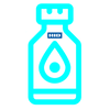 Tambor de Tinta HID® ELEMENT™ Color (Cyan UV)//HID® ELEMENT™ Color (Cyan UV) Ink Bottle