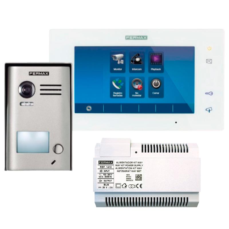 Kit FERMAX® WAY™ 1/L (Placa y Monitor WAY™)//FERMAX® WAY™ 1/L Kit (WAY™ Entry Panel and Monitor)