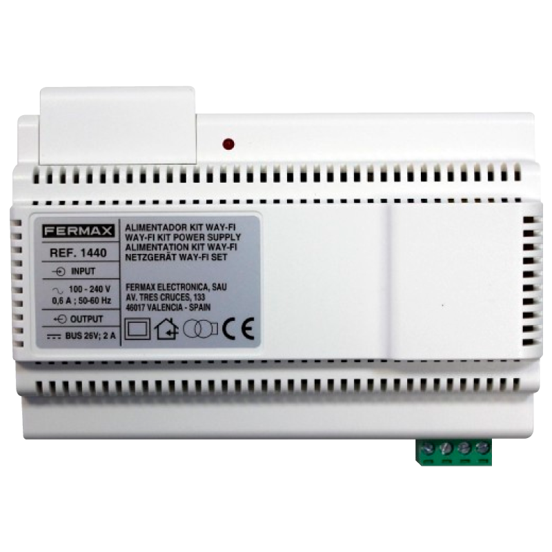 Alimentador FERMAX® para Kit WAY-FI™ 26VDC/2Amp - DIN8//FERMAX® Power Supply for WAY-FI™ 26VDC / 2Amp Kit - DIN8