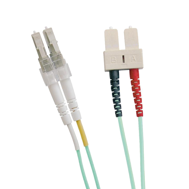 Latiguillo de Fibra OM3 LC-SC 50/125 Dúplex LSZH Turquesa 15 M//OM3 FO Patch Lead LC-SC 50/125 Duplex LS0H Blue Aqua 15 M
