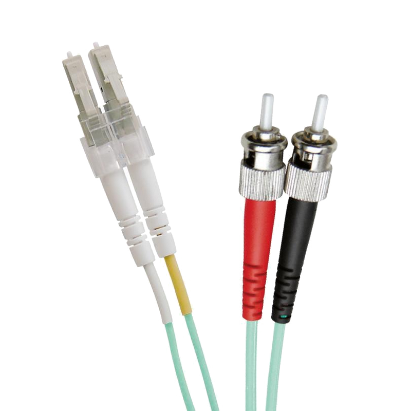 Latiguillo de Fibra OM3 LC-ST 50/125 Dúplex LSZH Turquesa 1 M//OM3 FO Patch Lead LC-ST 50/125 Duplex LS0H Blue Aqua 1 M