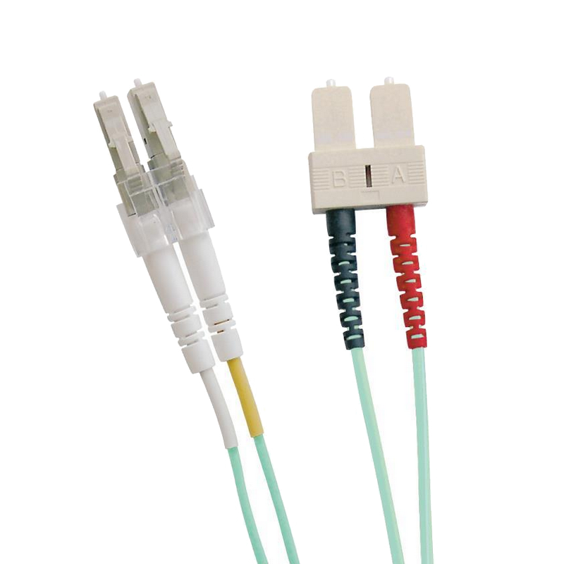 Latiguillo de Fibra OM4 LC-SC 50/125 Dúplex LSZH Turquesa 5 M//OM4 FO Patch Lead LC-SC 50/125 Duplex LS0H Blue Aqua 5 M