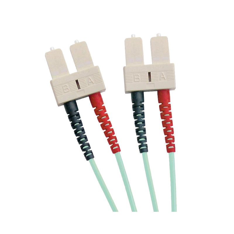 Latiguillo de Fibra OM4 SC-SC 50/125 Dúplex LSZH Turquesa 2 M//OM4 FO Patch Lead SC-SC 50/125 Duplex LS0H Blue Aqua 2 M