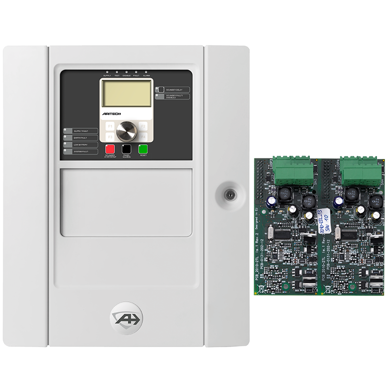 Central de Incendios Analógica UTC™ Aritech™ con IU - 2 Lazos (+Tarjeta de Ampliación de 1 Lazo)//UTC™ Aritech™ Analogical Fire Panel with UI - 2 Loops (+ 1 Loop Expansion Card)