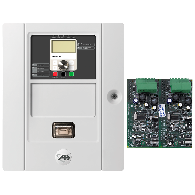 Central de Incendios Analógica UTC™ Aritech™ con IU - 2 Lazos  (+Tarjeta de Ampliación de 1 Lazo)//UTC™ Aritech™ Analogical Fire Panel with UI - 2 Loops (+ 1 Loop Expansion Card)