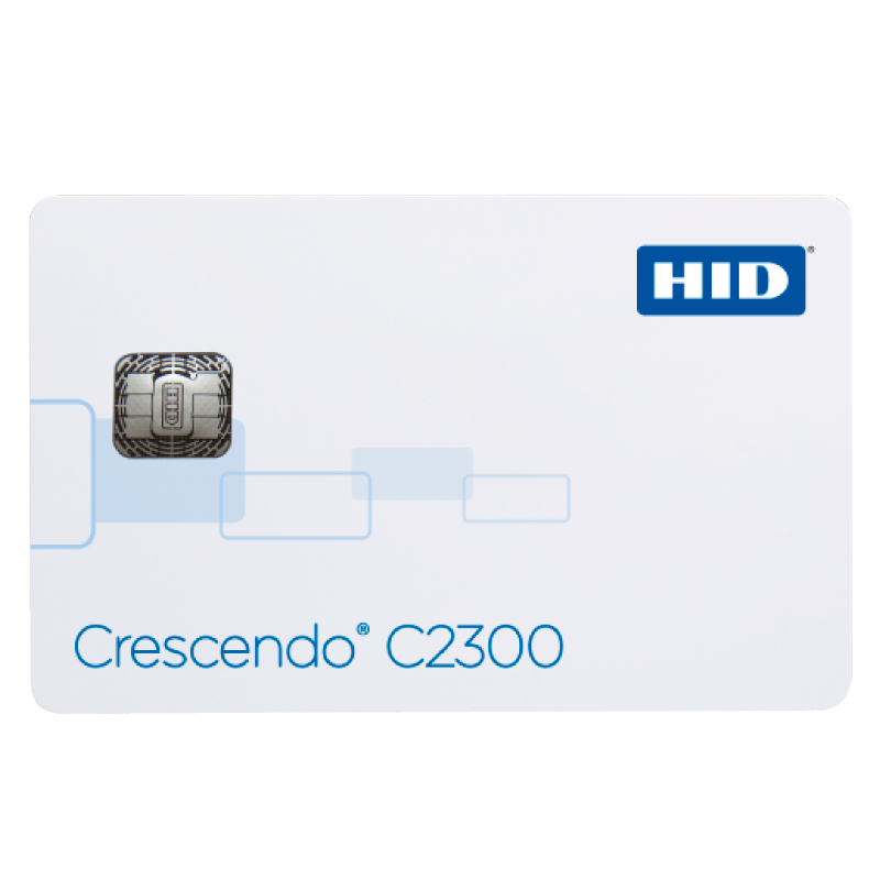 Tarjeta HID® Crescendo™ C2300 con Banda Magnética//HID® Crescendo™ C2300 Card with Magstripe