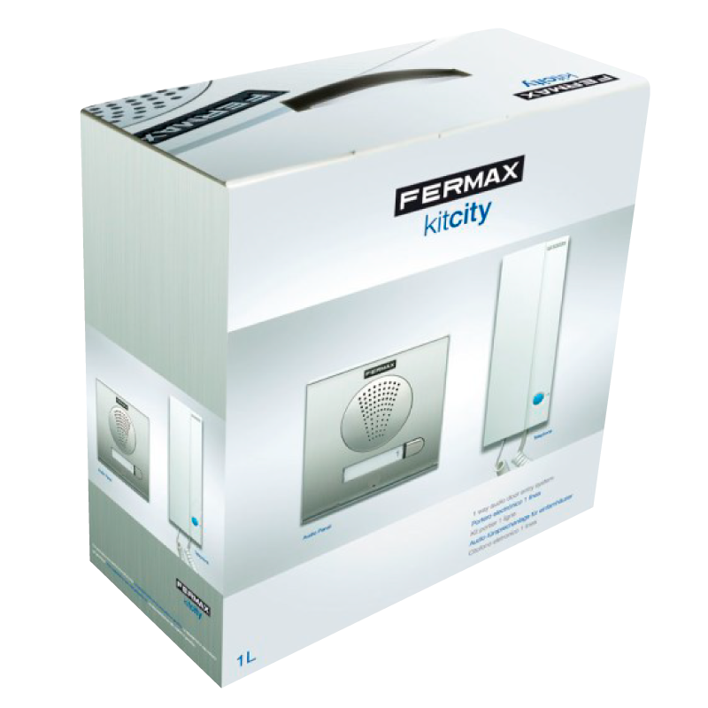 Kit FERMAX® CITY™ 4+N 1/L (Placa CITY™ y Telefonillo LOFT™)//FERMAX® CITY™ 4+N 1/L Kit (CITY™ Entry Panel and LOFT™ Telephone)