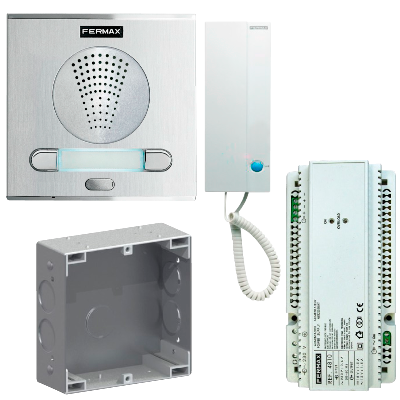 Kit FERMAX® CITY™ LOFT™ DUOX™ 2/L (Placa CITY™ y Telefonillos LOFT™)//FERMAX® CITY™ LOFT™ DUOX™ 2/L Kit (CITY™ Entry Panel and LOFT™ Phones)