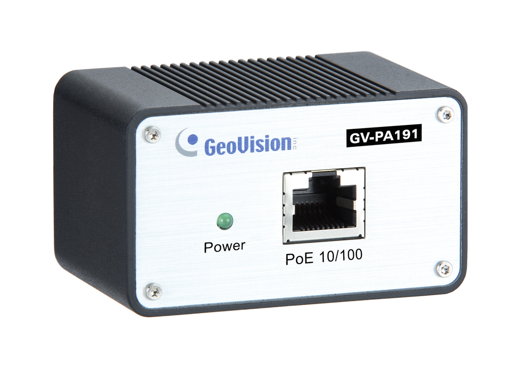 Inyector PoE GEOVISION™ GV-PA191 de 1 Puerto (19W)//GEOVISION™ GV-PA191 1 Port PoE Injector (19W)