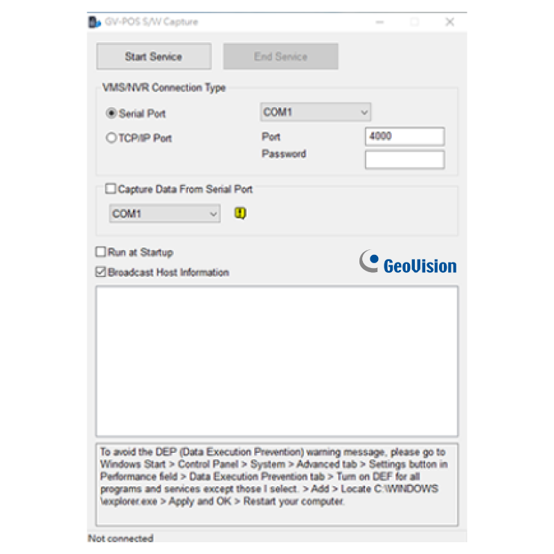 Licencia GEOVISION™ GV-POS SW Capture-12//GEOVISION™ GV-POS SW Capture-12 License