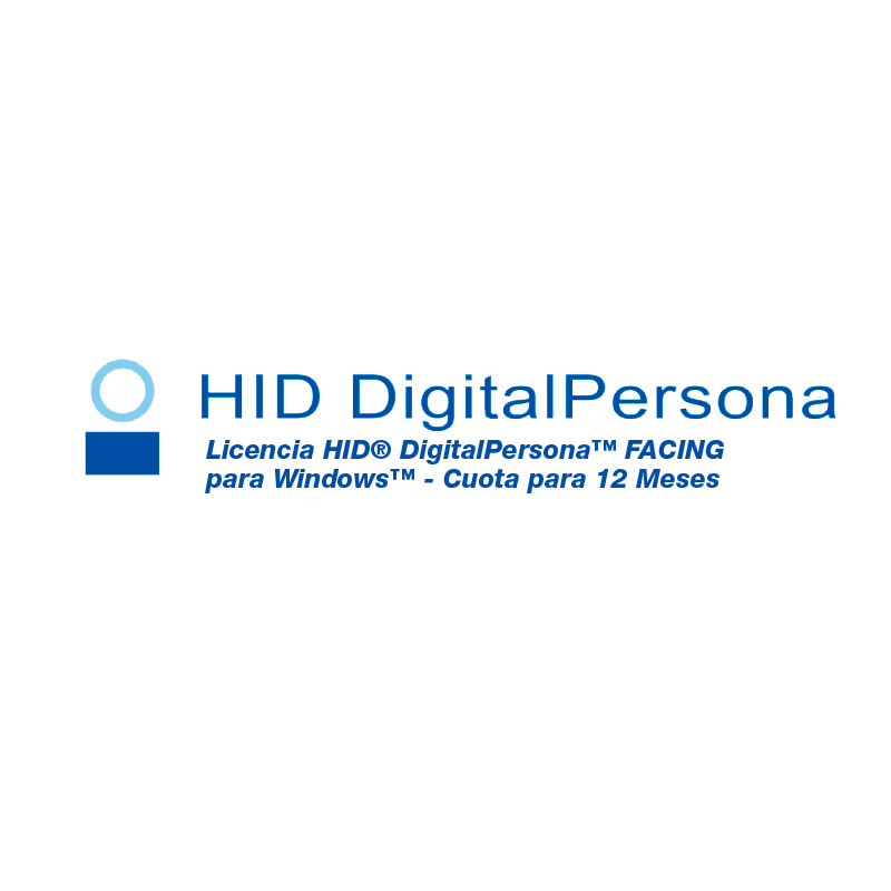 Licencia HID® DigitalPersona™ FACING para Windows™ - Cuota para 12 Meses//HID® DigitalPersona™ FACING License for Windows™ - Fee for 12 Months