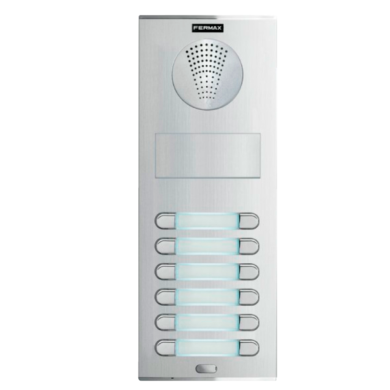 Placa FERMAX® CITY™ S6 AVP206 4+N (Audio) - 12 Pulsadores//FERMAX® CITY™ S6 AVP206 4+N Entry Panel (Audio) - 12 Buttons