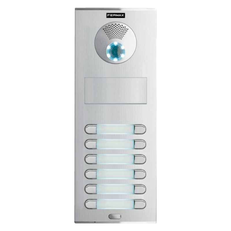 Placa FERMAX® CITY™ S6 CVP206 DUOX™ Color (Video) - 12 Pulsadores//FERMAX® CITY™ S6 CVP206 DUOX™ Color Plate (Video) - 12 Push Buttons