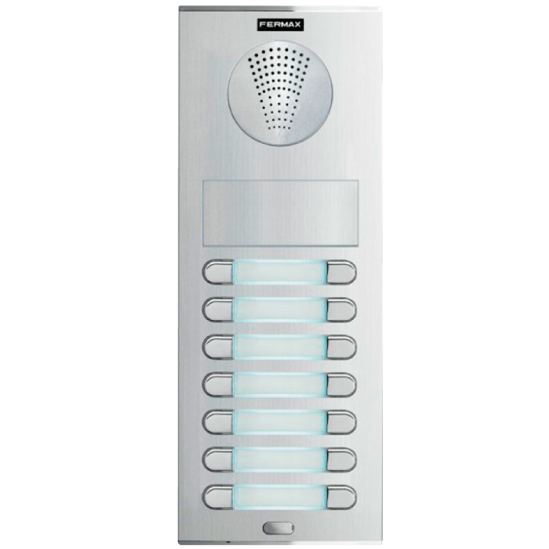 Placa FERMAX® CITY™ S6 AVP207 4+N (Audio) - 14 Pulsadores//FERMAX® CITY™ S6 AVP207 4+N Entry Panel (Audio) - 14 Buttons