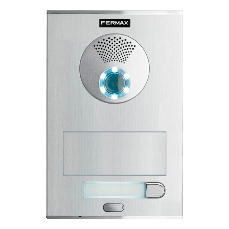 Placa FERMAX® CITY™ S4 CVP101 DUOX™ Color (Video) - 1 Pulsador//FERMAX® CITY™ S4 CVP101 DUOX™ Color Plate (Video) - 1 Push Button