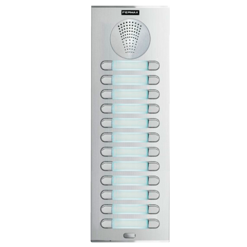 Placa FERMAX® CITY™ S8 AP212 4+N (Audio) - 24 Pulsadores//FERMAX® CITY™ S8 AP212 4+N Entry Panel (Audio) - 24 Buttons