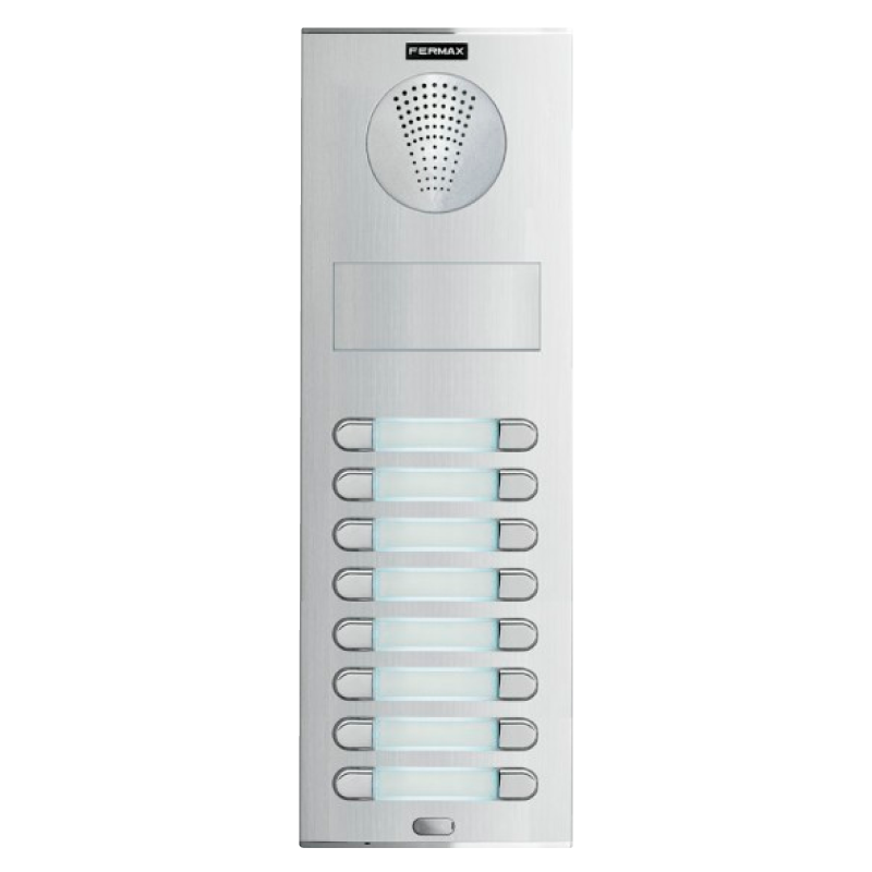 Placa FERMAX® CITY™ S8 AVP208 4+N (Audio) - 16 Pulsadores//FERMAX® CITY™ S8 AVP208 4+N Entry Panel (Audio) - 16 Buttons