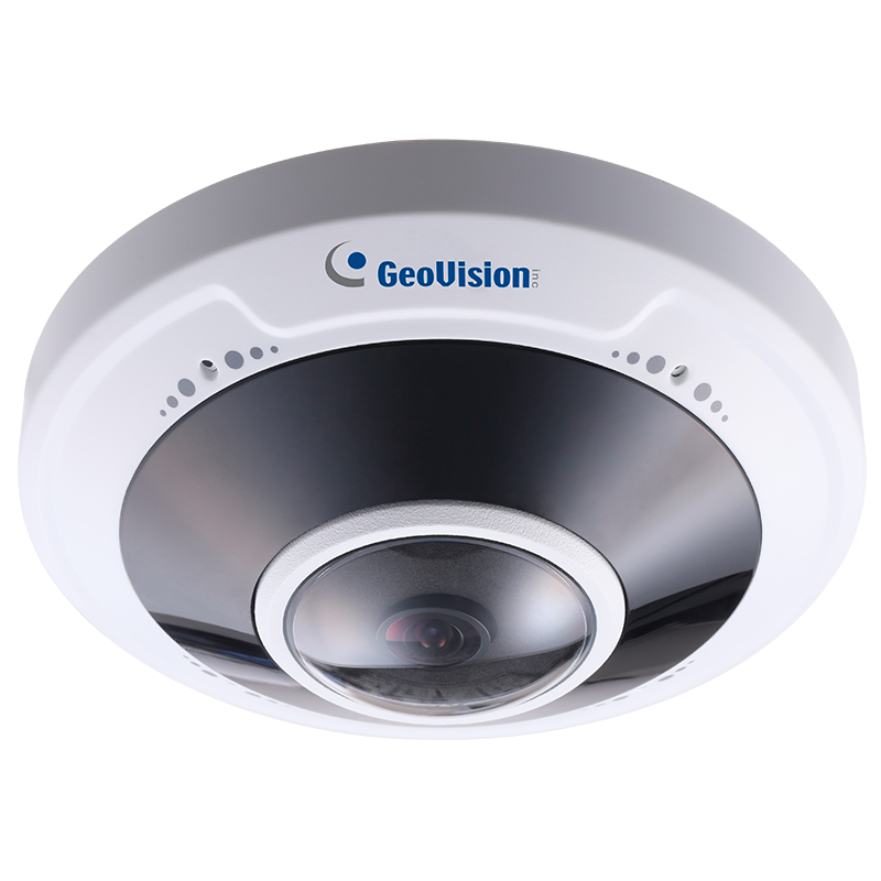 Minidomo IP Ojo de Pez (360º) GEOVISION™ GV-FER5702 de 5MPx 1.4mm con IR (+Audio y Alarma)//FishEye (360º) GEOVISION™ GV-FER5702 5MPx 1.4mm IP Mini Dome with IR (+Audio & Alarm)
