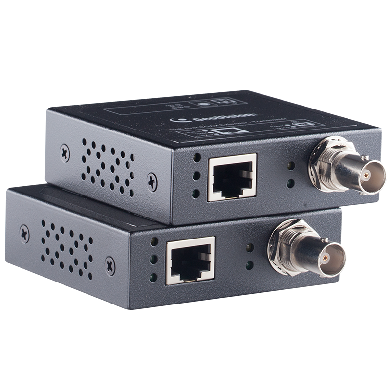Conversor Industrial GEOVISION™ GV-POC0100 de 1 Puerto Coaxial a 1 Puerto PoE+ Ethernet//GEOVISION™ Industrial Converter GV-POC0100 from 1 Coaxial Port to 1 PoE + Ethernet Port