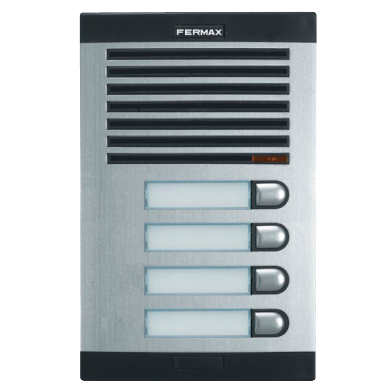 Placa de Audio FERMAX® CITY™ Classic 4 AP 104 (4+N) - 4 Pulsadores//FERMAX® CITY™ Classic 4 AP 104 Audio Entry Panel (4+N) - 4 Buttons