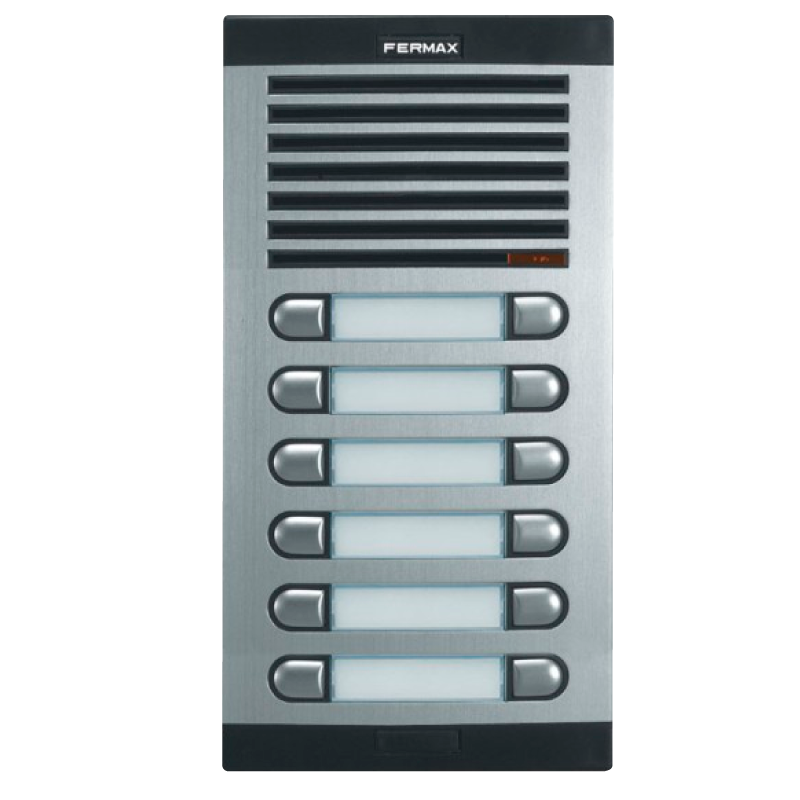 Placa de Audio FERMAX® CITY™ Classic 5 AP 206 (4+N) - 12 Pulsadores//FERMAX® CITY™ Classic 5 AP 206 (4+N) Audio Entry Panel - 12 Push Buttons
