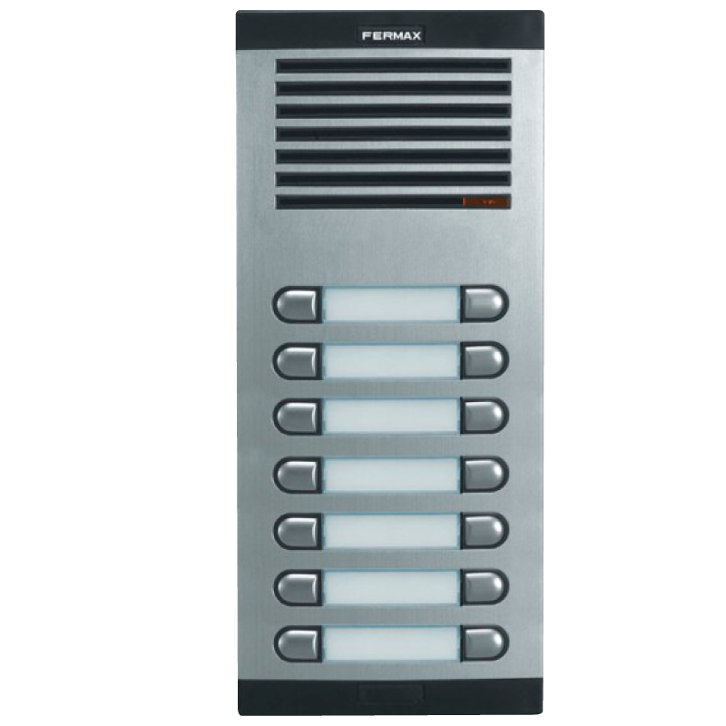 Placa de Audio FERMAX® CITY™ Classic 6 AP 207 (4+N) - 14 Pulsadores//FERMAX® CITY™ Classic 6 AP 207 Audio Entry Panel (4+N) - 14 Buttons