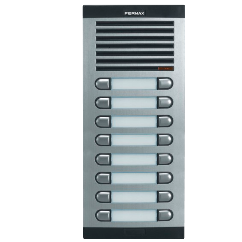 Placa de Audio FERMAX® CITY™ Classic 6 AP 208 (4+N) - 16 Pulsadores//FERMAX® CITY™ Classic 6 AP 208 Audio Entry Panel (4+N) - 16 Push Buttons