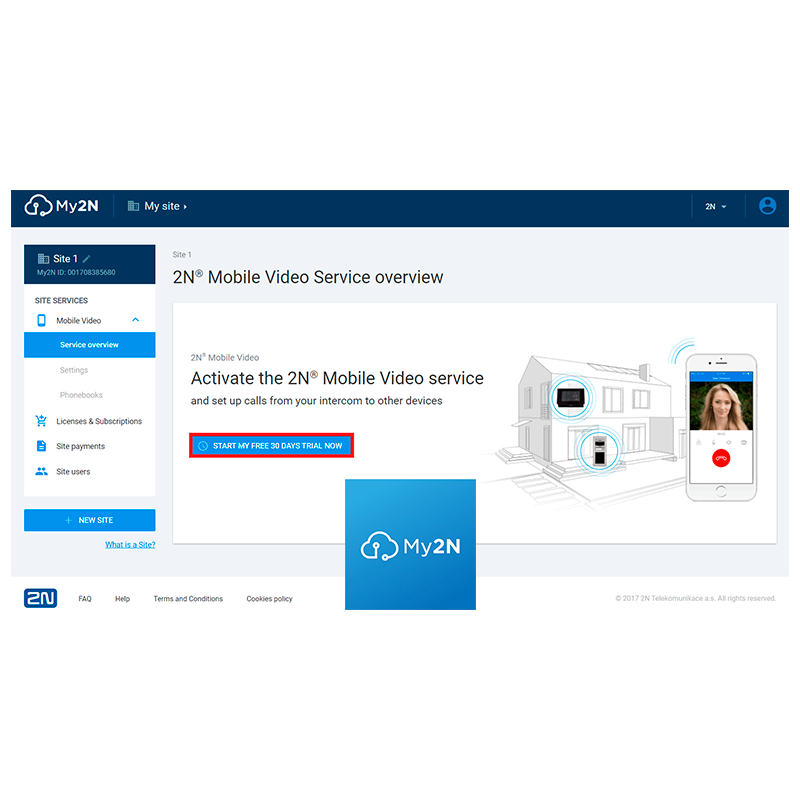 Licencia 2N® Mobile Video (por Equipo) - Cuota Mensual//2N® Mobile Video License (per Device) - Monthly Fee
