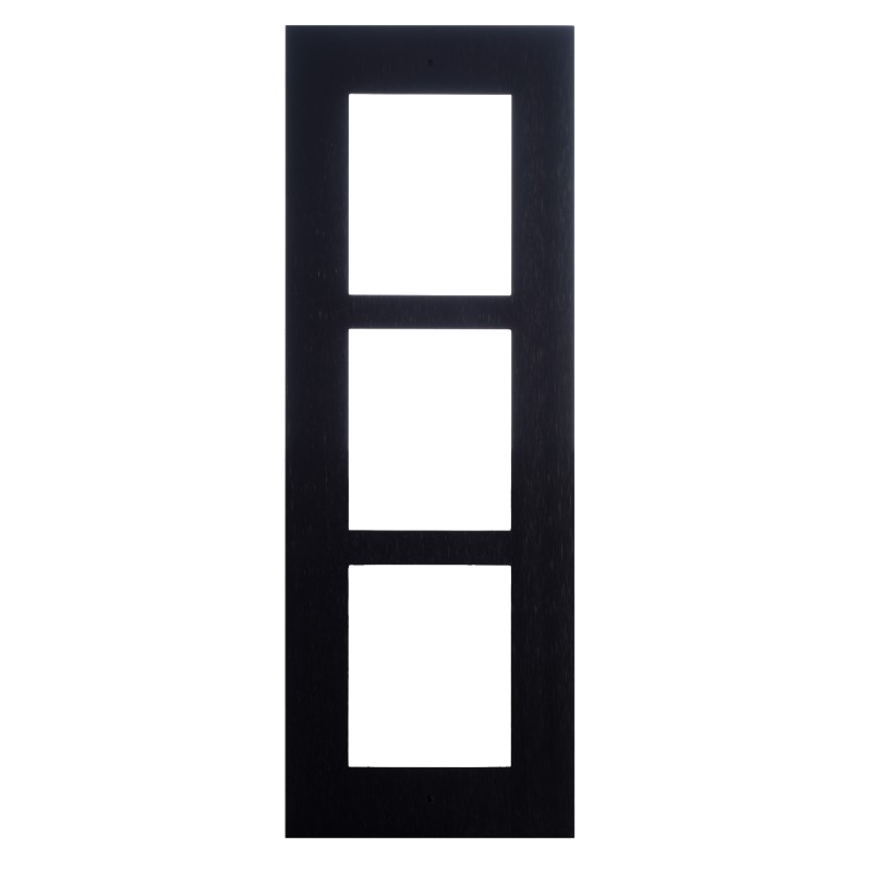 Marco de Instalación Empotrada para Caja 2N® de 3 Módulos Negro//2N® Recessed Frame for 3 Black Modules