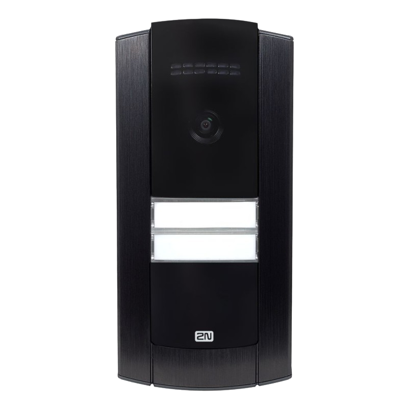 Interfono 2N® Helios IP Base™ con Cámara y Marco Negro//2N® Helios IP Base™ Intercom with Camera and Black Frame