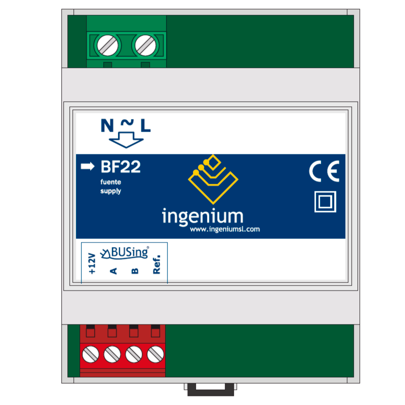 Fuente  FERMAX® Ingenium™ BF22 - 12VDC 1Amp (DIN-4)//FERMAX® Ingenium™ BF22 PSU - 12VDC 1Amp (DIN-4)