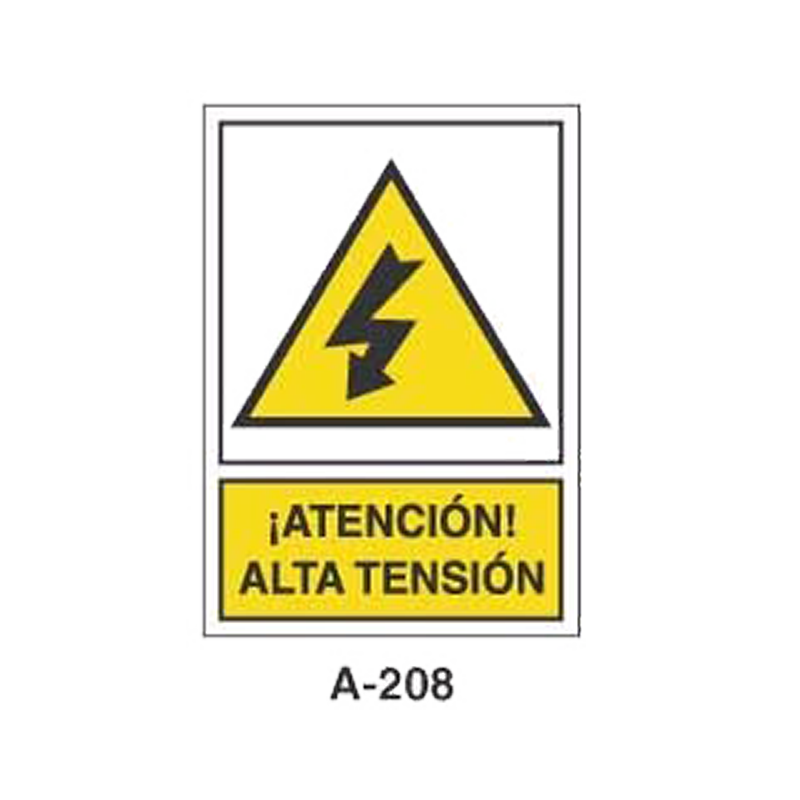 Placa de Aviso de Peligro Tipo 1 (Lámina - Clase A)//Warning & Danger Signboard Type 1 (Plastic Sheet - Class A)