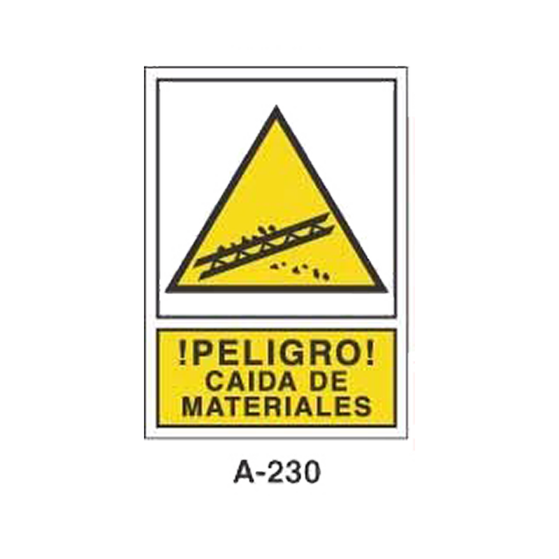 Placa de Aviso de Peligro Tipo 1 (Lámina - Clase A)//Warning & Danger Signboard Type 1 (Plastic Sheet - Class A)