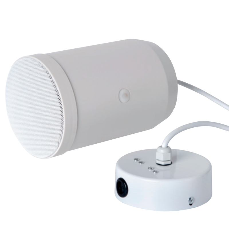 Proyector Acústico AmbientSystem™ de 10W en ABS (IP66) para Colgar del Techo//AmbientSystem™ 10W Acoustic Projector made of ABS (IP66) - Pendant Mounting