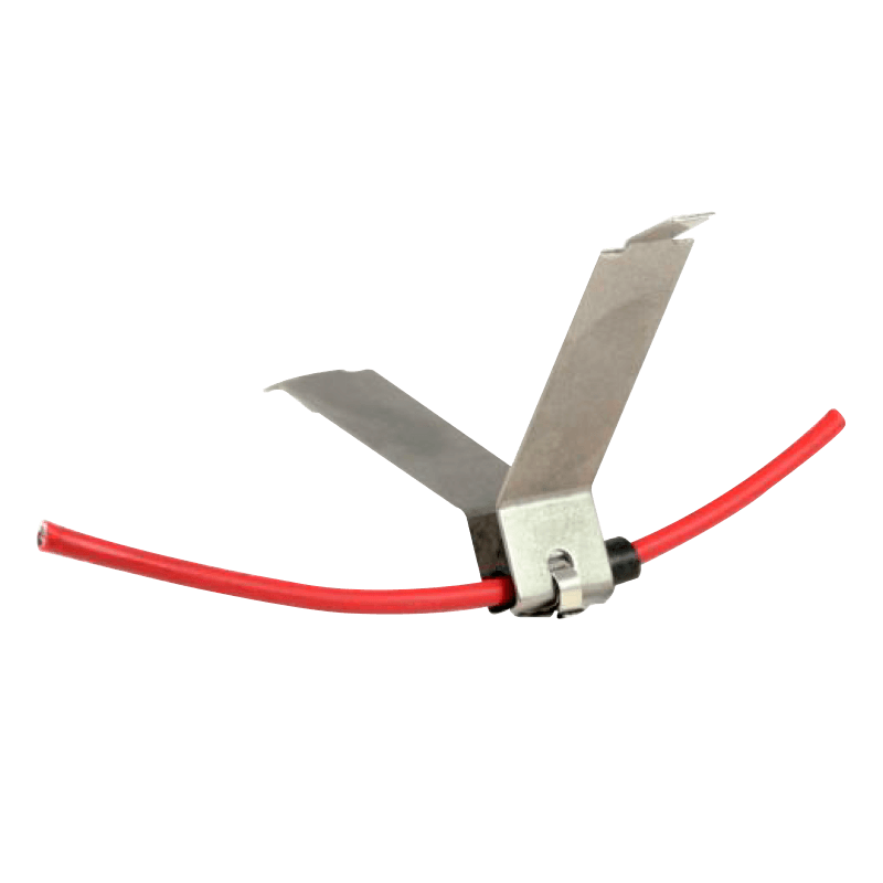 Pack de 25 Soportes en Forma de V (Acero Inox)//LHD Cable Accessory - Bracket "L", 200mm (7.9") (Zintec) w/ Sleeve - Qty 25