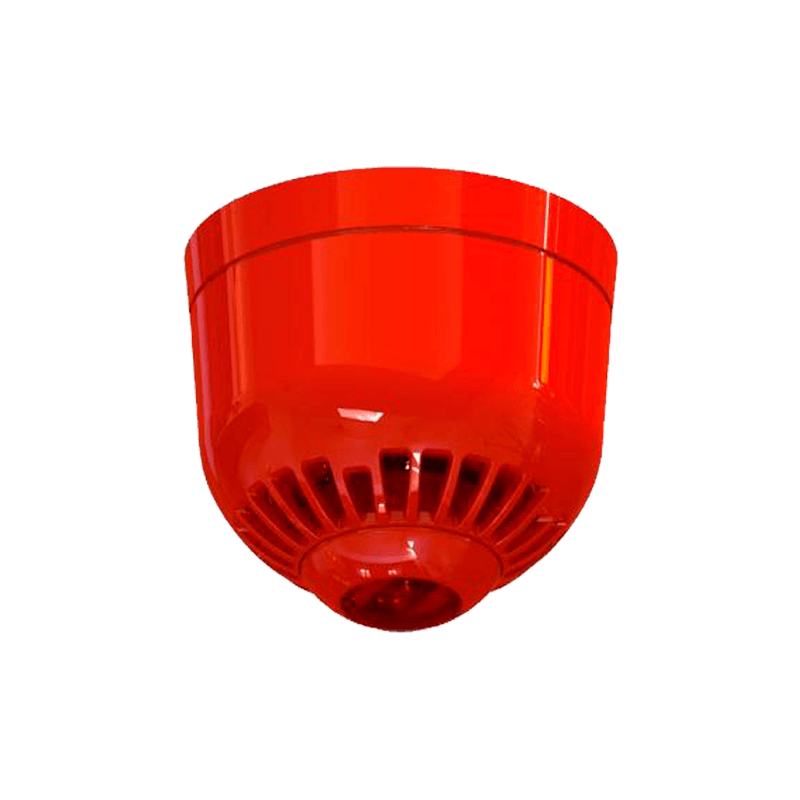Sirena Multi-Tiono UTC™ Aritech™ Roja con Flash (Techo)//Sirena Multi-Tiono UTC™ Aritech™ Roja con Flash (Techo)