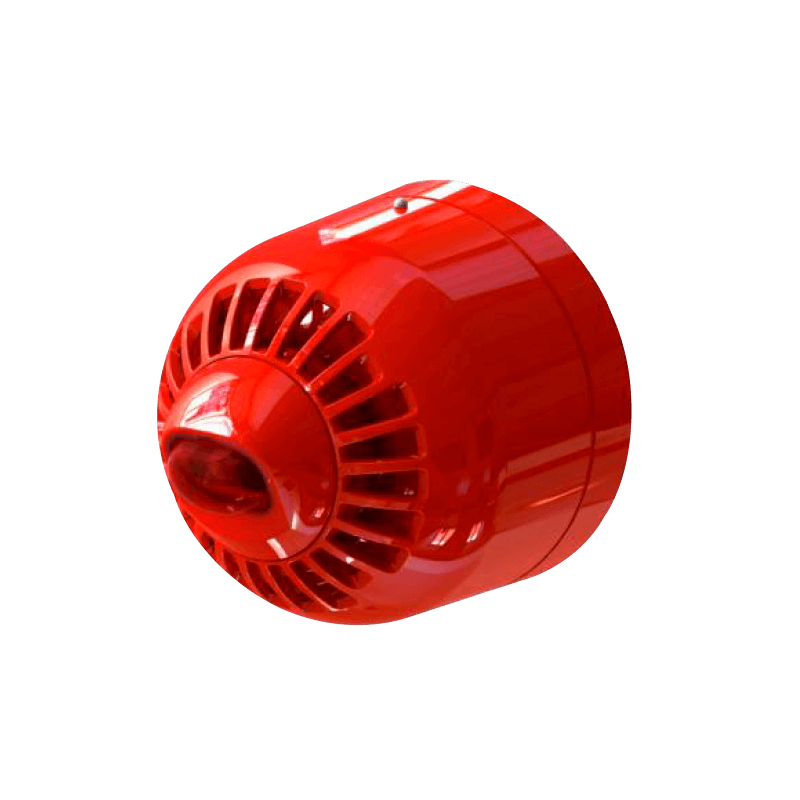 Sirena Multi-Tiono UTC™ Aritech™ Roja con Flash (Pared)//UTC™ Aritech™ 2000 Series Wall Mount Sounder/VAD, Multi-Tone, Shallow Base, RED Flash