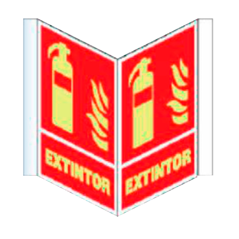 Placa con Solapa Tipo 1 (Placa - Clase B)//Fire Signboard with Flap Type 1 (Plastic Sheet - Class B)