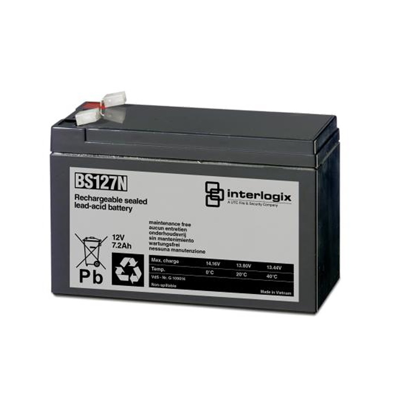 Batería de Plomo UTC™ Interlogix® 12VDC 7.2Ah//UTC™ Interlogix® Lead Battery 12VDC 7.2Ah