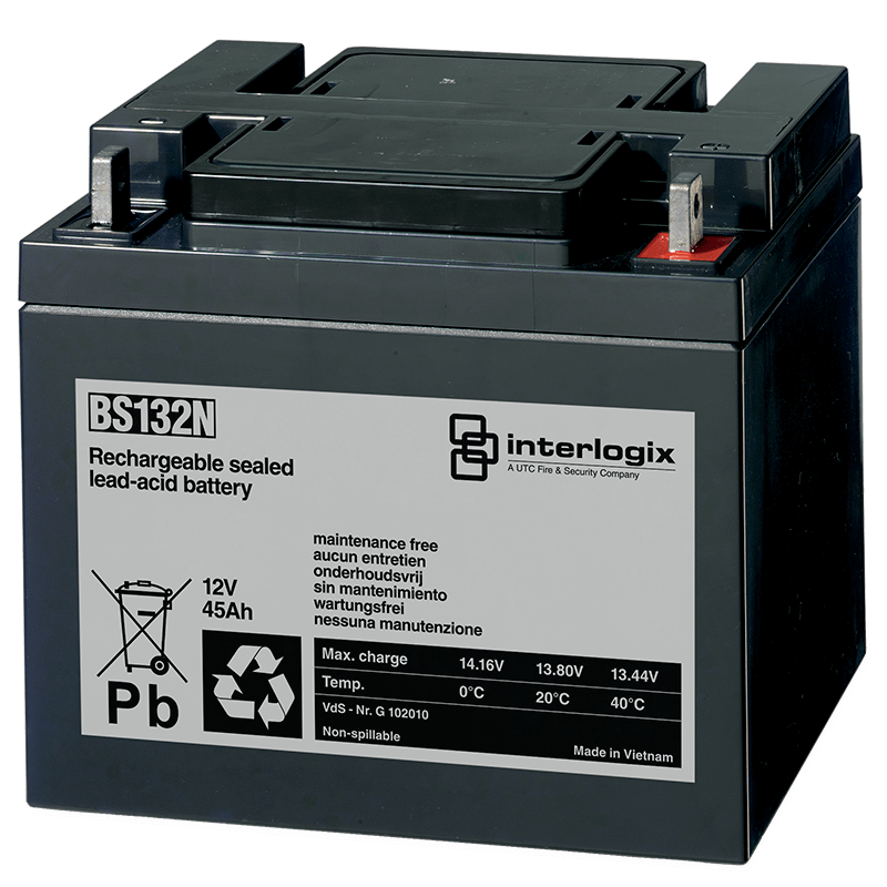 Batería de Plomo UTC™ Interlogix® 12VDC 45Ah//UTC™ Interlogix® Lead Battery 12VDC 45Ah